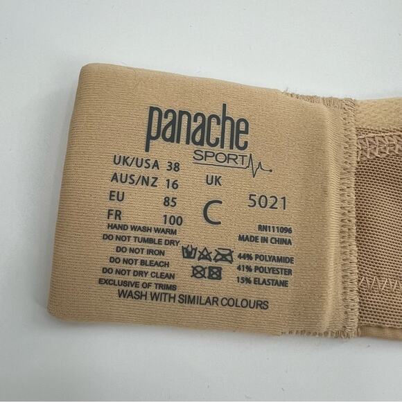 Panache wired sports bra Nude sz 38C - Picture 3 of 6